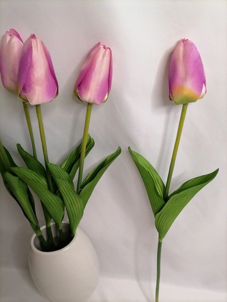 Umelý tulipán fialový látkový 1ks