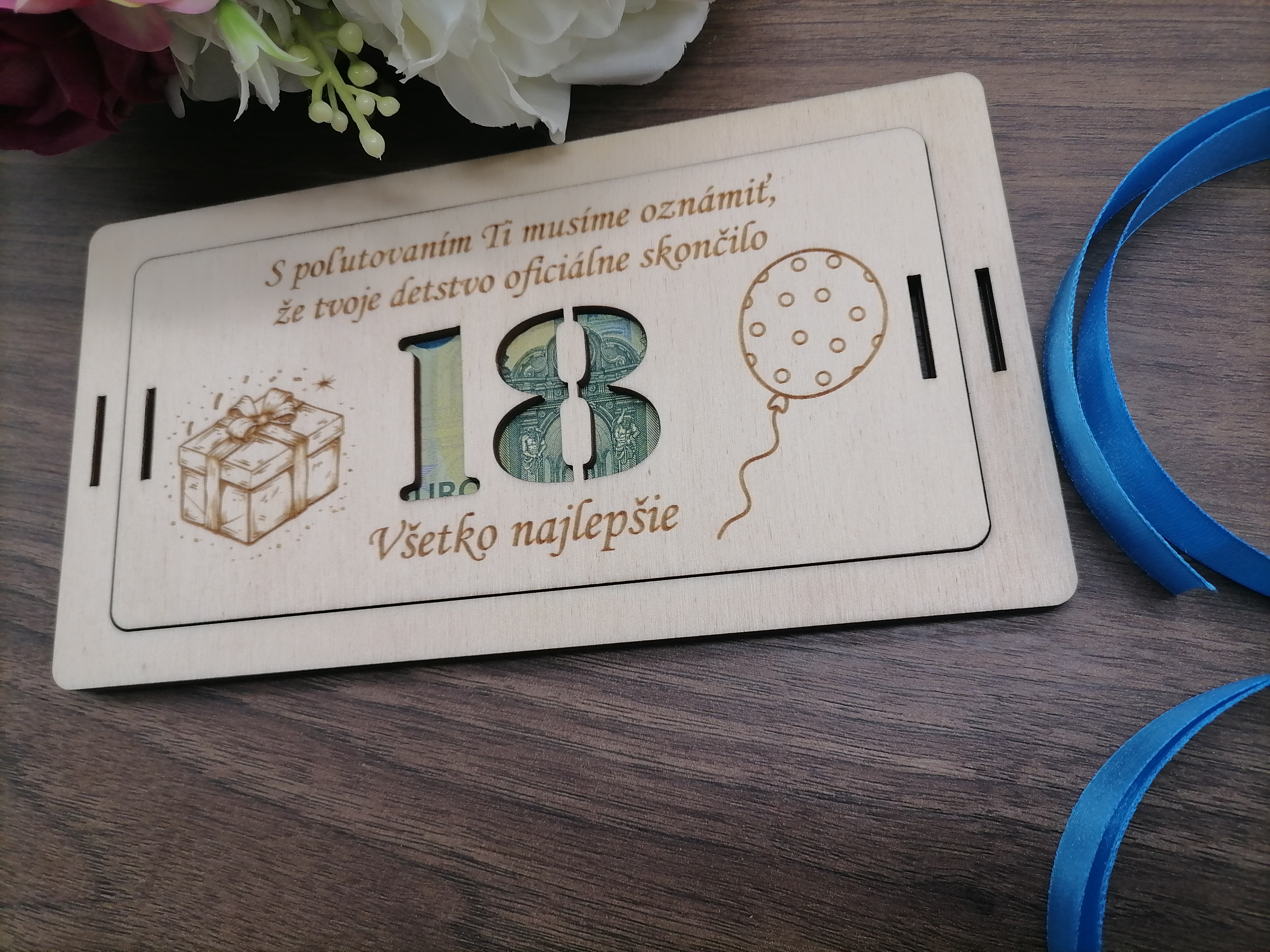 Obálka na peniaze k 18-ke