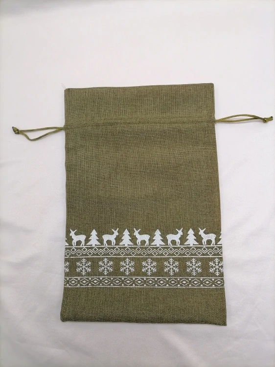 Mikulášske vrecko tmavozelené  30 x 20cm