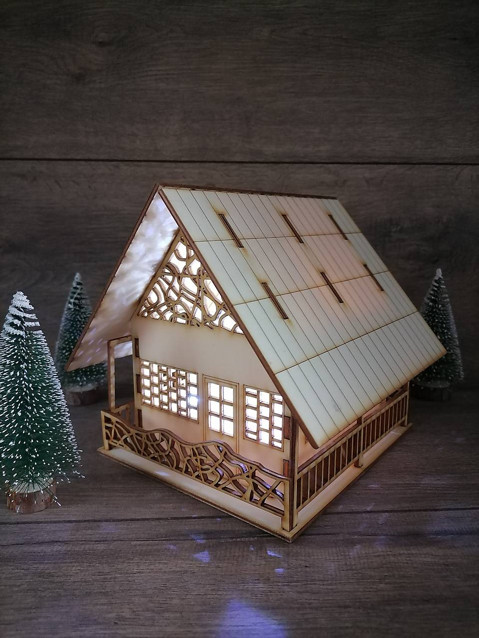  3D domček svietiaci
