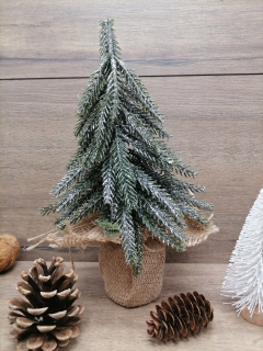3D umelý stromček trblietavý 20cm