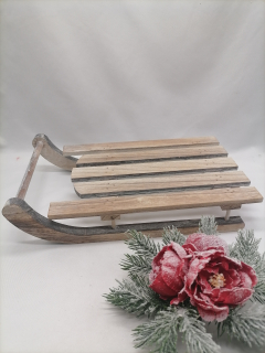 Dekoračné sánky prírodné 32 cm
