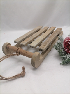 Dekoračné sánky prírodné 34,5 cm