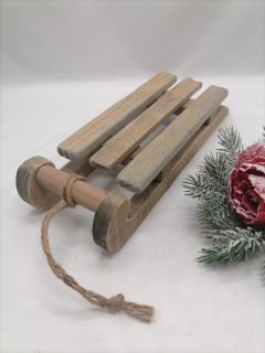 Dekoračné sánky prírodné 29 cm