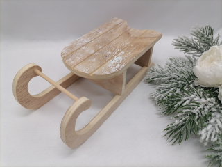 Dekoračné sánky prírodné 18cm