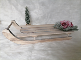 Dekoračné sánky prírodné 47cm