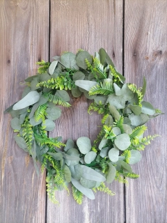Veniec eukalyptus a papradie 40cm
