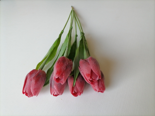 Umelý tulipán bordový platový 1ks