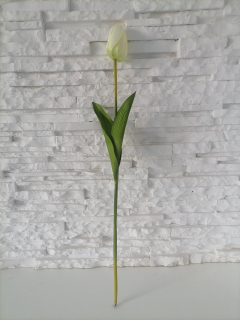 Umelý tulipán biely látkový 1ks