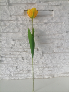 Umelý tulipán žltý látkový 1ks