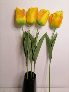 Umelý tulipán veľký žltý látkový 1ks