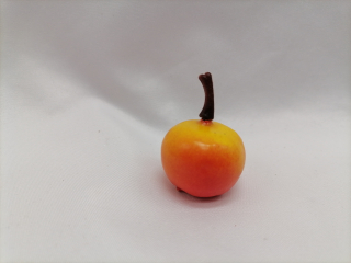 Dekoračné jabĺčko žlto červené 2 x 2,5cm