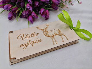 Obálka na peniaze pre poľovníka