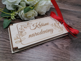 Obálka na peniaze Krásne narodeniny