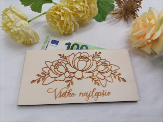 Obálka na peniaze všetko najlepšie