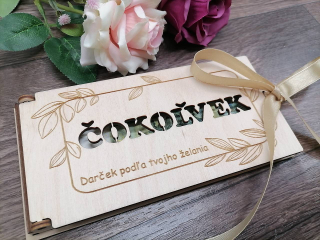 Obálka na peniaze čokoľvek