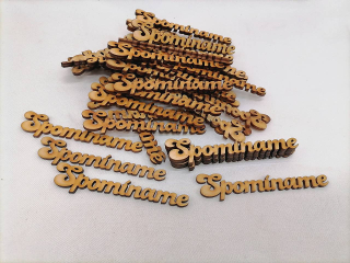 Nápis spomíname 10cm