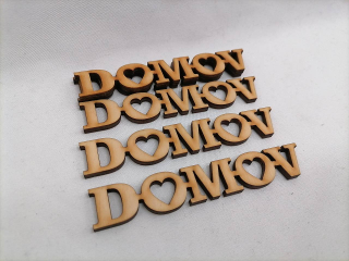 Nápis domov 10cm