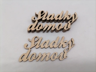 Nápis Sladký domov