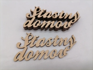 Nápis Šťastný domov