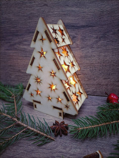 Vianočný stromček svietiaci 15cm