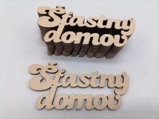 Nápis Šťastný domov