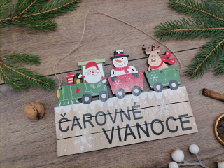 Vianočná tabuľka s vláčikom - Čarovné Vianoce