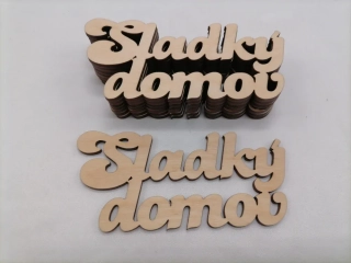 Nápis Sladký domov