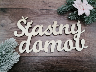 Nápis Šťastný domov
