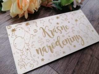 Obálka na peniaze krásne narodeniny