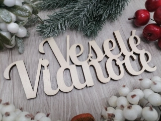 Drevený nápis Veselé Vianoce 20cm