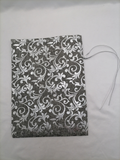 Mikulášske vrecko šedo strieborné  30 x 22cm