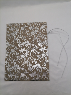 Mikulášske vrecko hnedoo strieborné  30 x 22cm