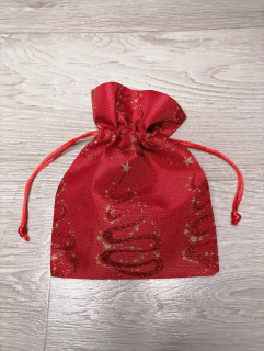 Mikulášske vrecko červené 19 x 14 cm