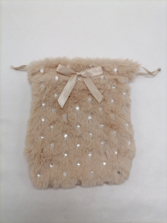 Kožušinové vrecko kapučínové 14 x 16cm