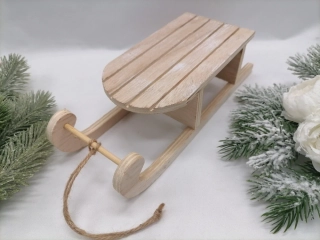 Dekoračné sánky prírodné 24cm
